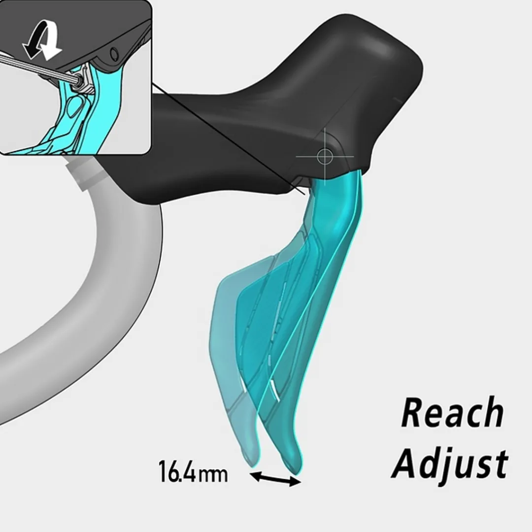 ROSE Bikes 105 Di2 ST-R7170-L STI Brake/Shift Lever Combination Front Wheel with BR-R7170 Disc Brake J-Kit Direct| Disc Brakes