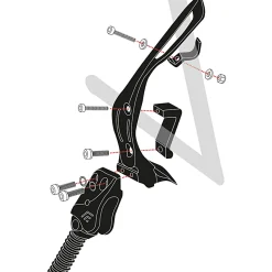 ROSE Bikes 673 E Set Fox Uni Rear Mount Kickstand for Left and Right Side Mounting| Frame Mount