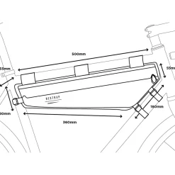 ROSE Bikes ADVENTURE RACE Frame Bag Large| Bike Bags