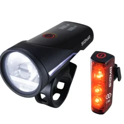 ROSE Bikes AURA 100 LINK USB LED Front Light/BLAZE LINK USB Battery-powered Rear Light with Brake Light Kit| Battery-Powered