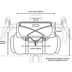 ROSE Bikes BAR BAG Large with 14L Drybag and 3L Food Pouch| Bike Bags