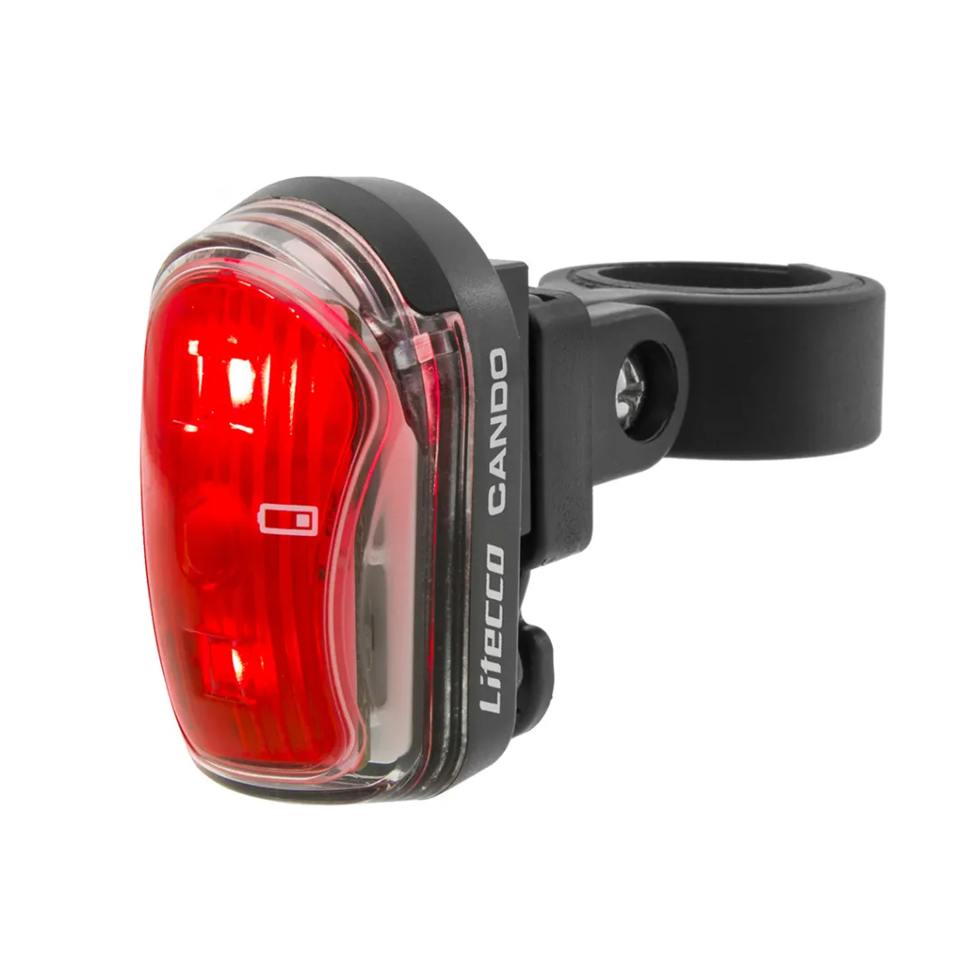 ROSE Bikes Cando battery-powered USB rear light with dual LED| Battery-Powered