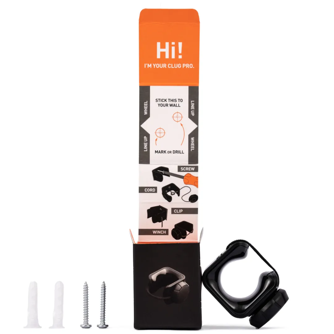 ROSE Bikes CLUG PRO ROADIE Bicycle Wall Bracket 1 "-1.25" Secured with Fidlock| Bike Racks