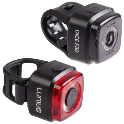 ROSE Bikes DICE F30 Front Light + DICE R Rear Light Rechargeable Light Set| Battery-Powered