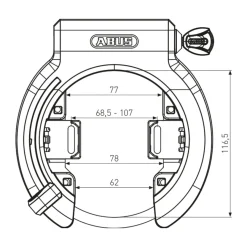 ROSE Bikes Granit XPlus 6950M NR Bike Frame Lock| Frame Locks