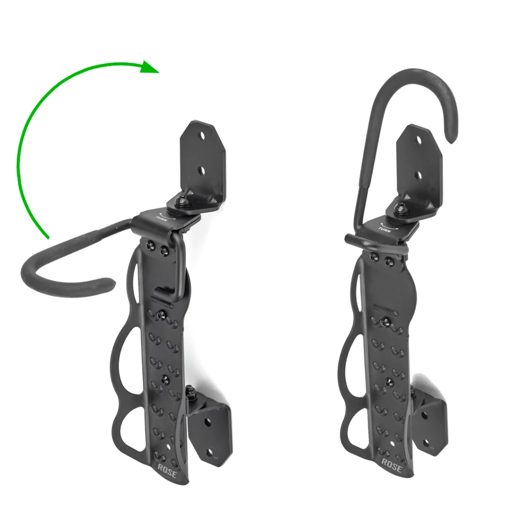 ROSE Bikes Hook-In Vario Wall Mount Bike Rack Foldable and Swivelling| Bike Racks