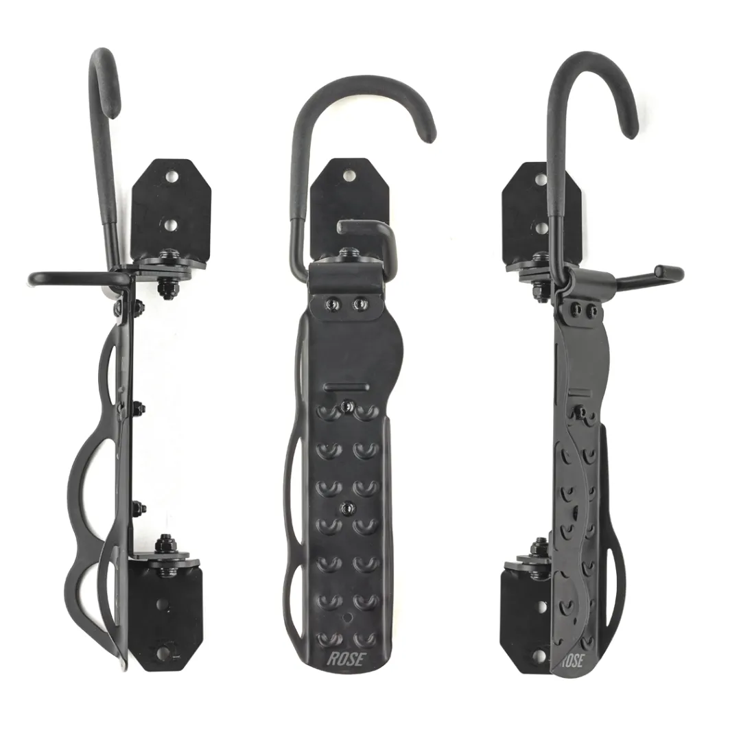 ROSE Bikes Hook-In Vario Wall Mount Bike Rack Foldable and Swivelling| Bike Racks