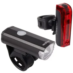 ROSE Bikes LYNX F30 Alu Front Light + LYNX R Brake A Rear Light Rechargeable Light Set| Battery-Powered