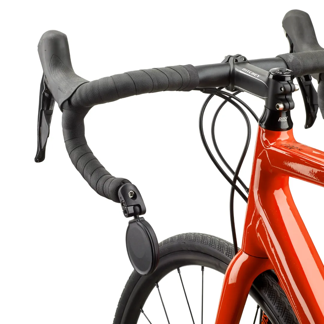 ROSE Bikes Rear View Vario Retractable Bicycle Mirror, Tinted| Handlebar Accessories