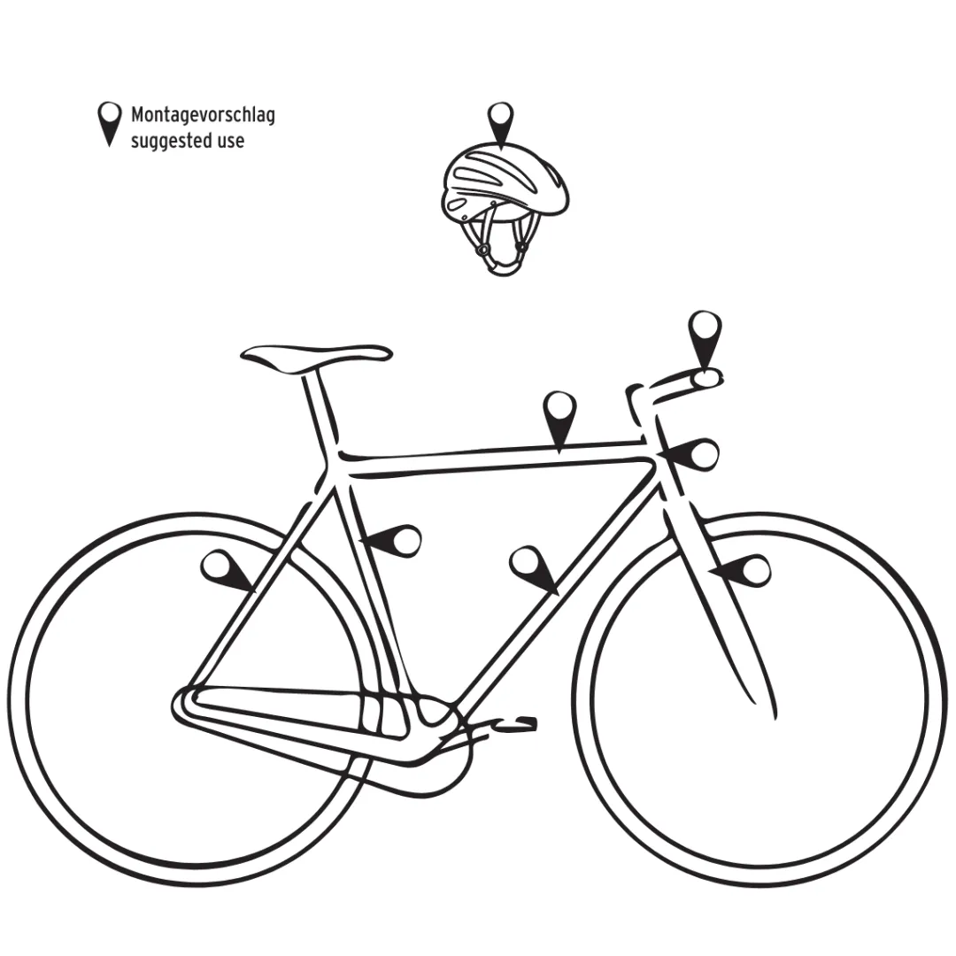 ROSE Bikes re:flex anywhere Reflective Frame and Helmet Stickers| Helmet Accessories|Frame Stickers