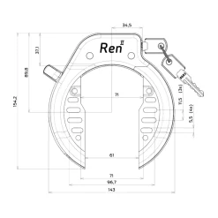 ROSE Bikes REN 2 Frame Lock| Frame Locks