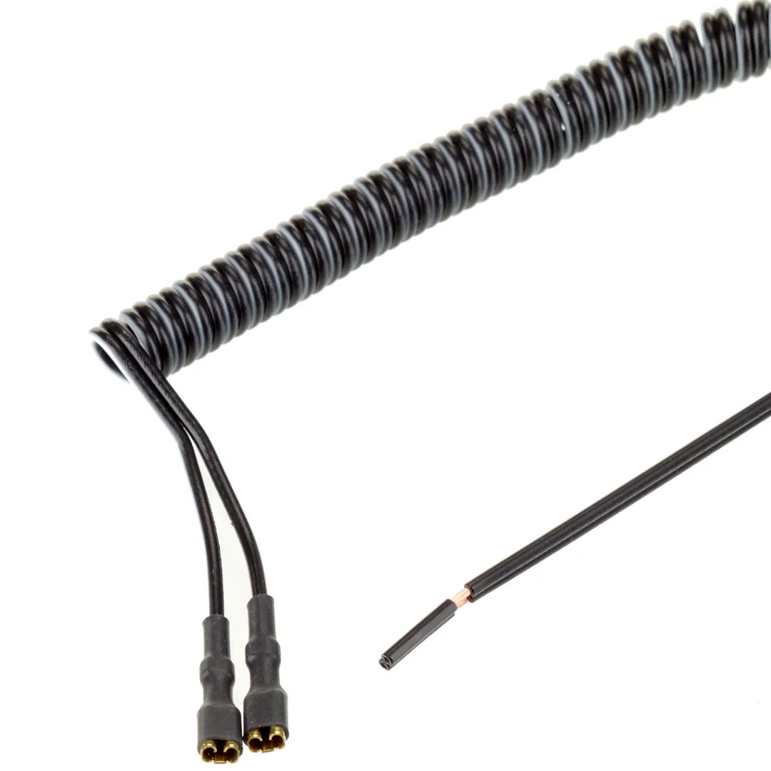 ROSE Bikes Twin Core Coiled Light Cable| Dynamo-Powered|Mounting Parts