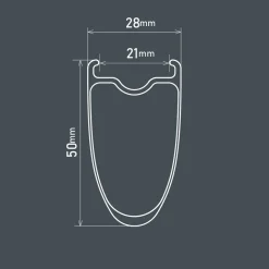 ROSE Bikes Ultegra WH-R8170-C50-TL Disc Centerlock Road Front Wheel 28"/700C| Road